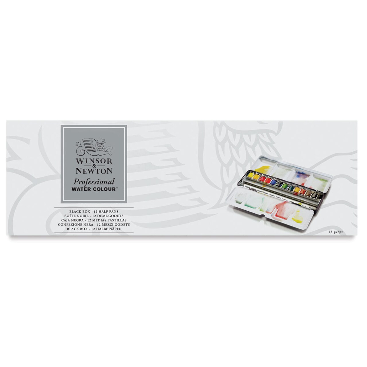 Winsor & Newton Professional Watercolor - Set of 12 Customizable Travel Tin, Assorted, Half Pans